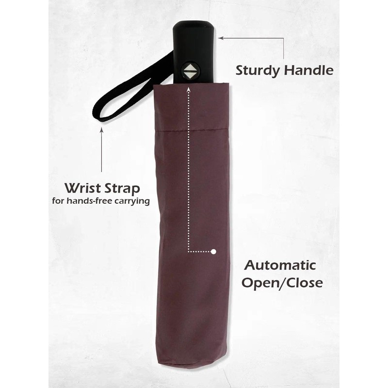 UK-UNIQUE Windproof Umbrella Windproof Travel Umbrella - Compact, Light, Automatic,