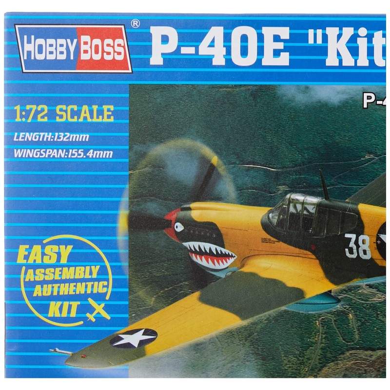 Hobbyboss 1:72 Scale P-40E Kittyhawk Diecast Model Kit