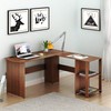 SHW 51 x 51 Inches L-Shaped Home Office Wood Corner