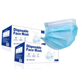 VIROSA VIROSA Extra VALUE 3 Layer Face Masks | PACK of 100 | Comfortable, Protective and Suitable For Sensitive Skin C Blue