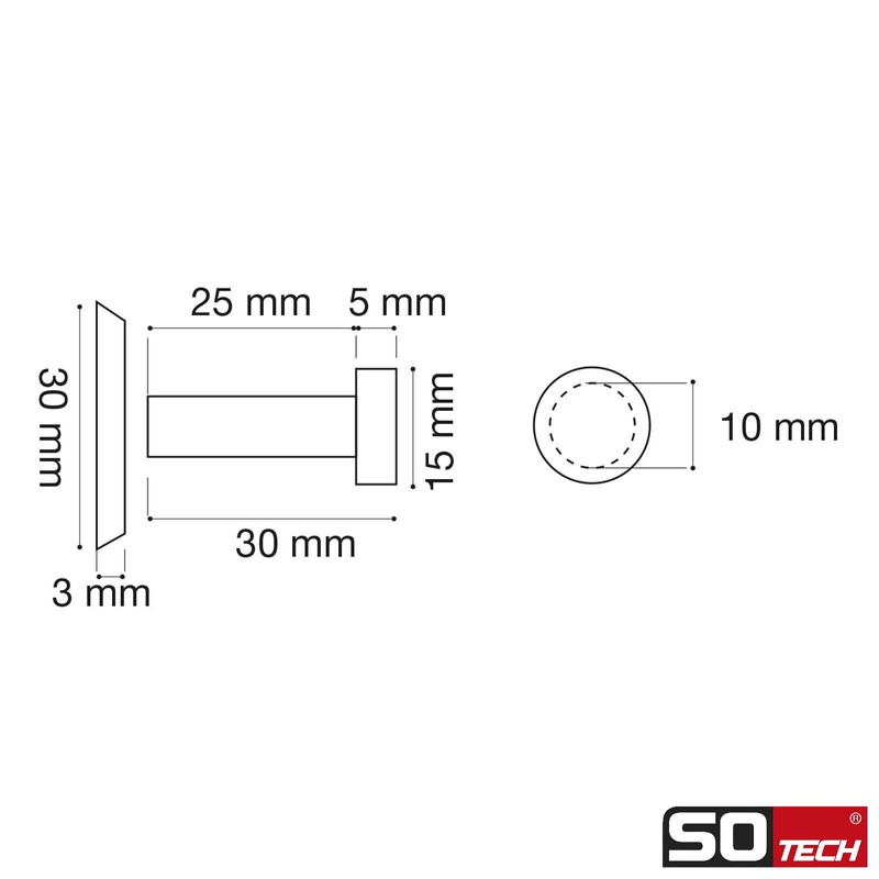 SOTECH TALEA Coat Hooks with Plate Real Stainless Steel Solid
