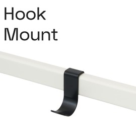 Pedestal Hook Mount | Practical Holder for Cables, Headphones, Small Speakers Rear TV Furniture | Fits TV Stand Except for Linked Tall (Black)