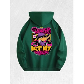 Daffy Duck Graffiti Graphic Hoodie 100% Cotton US Warehouse 7 ColorsColor: Army Green, Size: M
