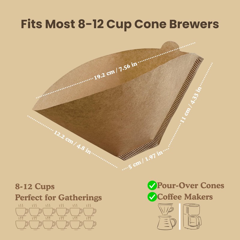 Phare Choice #4 Cone Coffee Filter, 8-12 Cup, Natural Unbleached