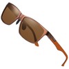 Duco Men's Luxury Carbon Fiber Temple Polarized Sunglasses for Men