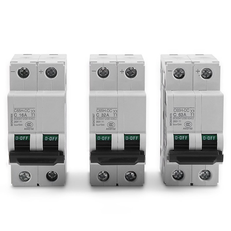 2P 250V Low-Voltage DC Miniature Circuit Breaker for Solar Panels