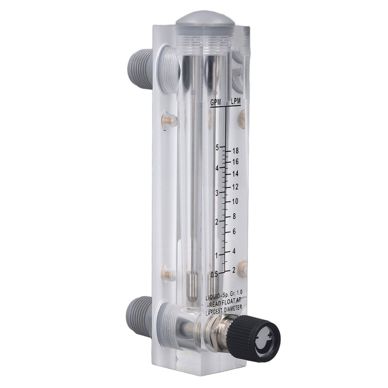 Liquid Flowmeter Panel Type Acrylic Transparent Adjustable Fluid Flow Meter