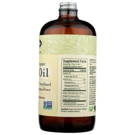 Flora - Flax Oil - Cold-Pressed, Unrefined, Organic Flax Seed Oil - Contains Omega-3 & Omega-6 - Non-GMO & Gluten-Free - Keep Chilled - 32 fl. oz. Amber Glass Bottle