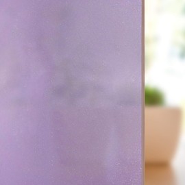 Adhsive Window Film Privacy Heat Control Sun UV Blocking (17.5 Inch x 6.5 Feet, Purple)