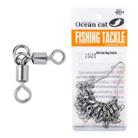 10/20/30/40/100 Pcs American Snap Swivel 2 Connected Connector High Strength 100% Stainless Steel Solid Welded Rings Barrel Swivels Saltwater Fishing Size 4/0,3/0,2/0,1/0,1# (2/0+1/0, 50 pcs)