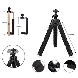 Pubiao Mini Tabletop & Travel Tripods for Smartphone Phone Camera with Phone Mount 55mm-85mm Lightweight Cellphone Stand