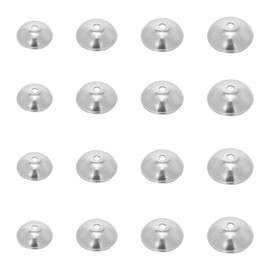 UNICRAFTALE 4 Sizes Flower Beads Caps 600pcs Hollow Beads End Caps Stainless Steel Bead Caps Spacers Flower Cap for Bracelet Necklace Jewelry Making 3/4/5/6mm