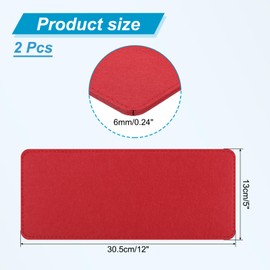 PATIKIL 12 x 5 Inch Felt Bag Base Shaper, 2pcs Bag Bottom Pad Organizer Insert Rectangle Liner Board for Purse Handbag Tote Travel Bag Canvas Cosmetic, Red