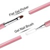 TAVVKE 2-Piece Acrylic Dual-Ended Poly Gel Nail Brush Set -