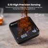 Wiederaufladbare Mini-Kaffeewaage mit Timer, Maestri House Espresso Waage, 2kg/0,1g genaue