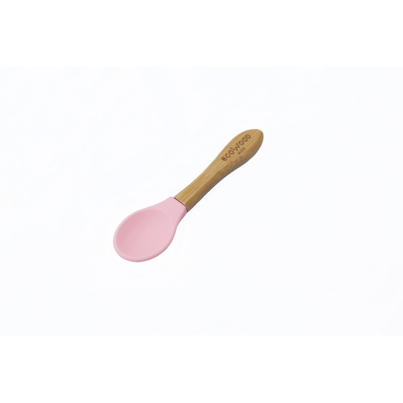 Ecowood® Tazón/Plato Hondo/Bowl de Silicon con Cuchara de Bambú para