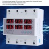 Luqeeg Digital Energy Meter, 3 Phase DIN Rail Voltmeter Ammeter,