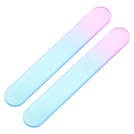 Ipetboom 2pcs Reusable Glass Nail Files Durable Buffers for Smooth Polishing Easy Cleaning Essential Manicure Tools for Salon Nail Care