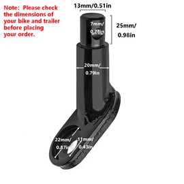 Pack of 2 Bicycle Trailer Coupling, Bicycle Trailer Coupling Couplings Replacement Steel Trailer for Child Pet Cargo Bicycle Trailer (with Snap)