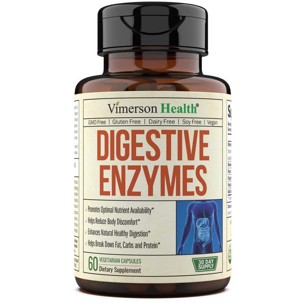 Digestive Enzymes with Probiotics - Advanced Multi Enzyme Supplement for Better Digestion & Nutrient Absorption. Helps Promote Regularity, Alleviate Occasional Digestive Discomfort & Boost Metabolism