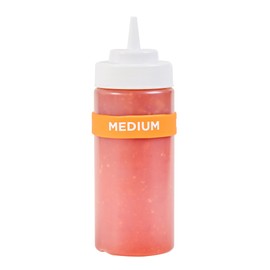 Restaurantware-First in First Out 2.75 x 0.75 Inch Medium Label Band, 1 Durable Squeeze Bottle Sticker - Flexible, Dishwashable, Orange Silicone Printed Colored Food Label for Restaurants