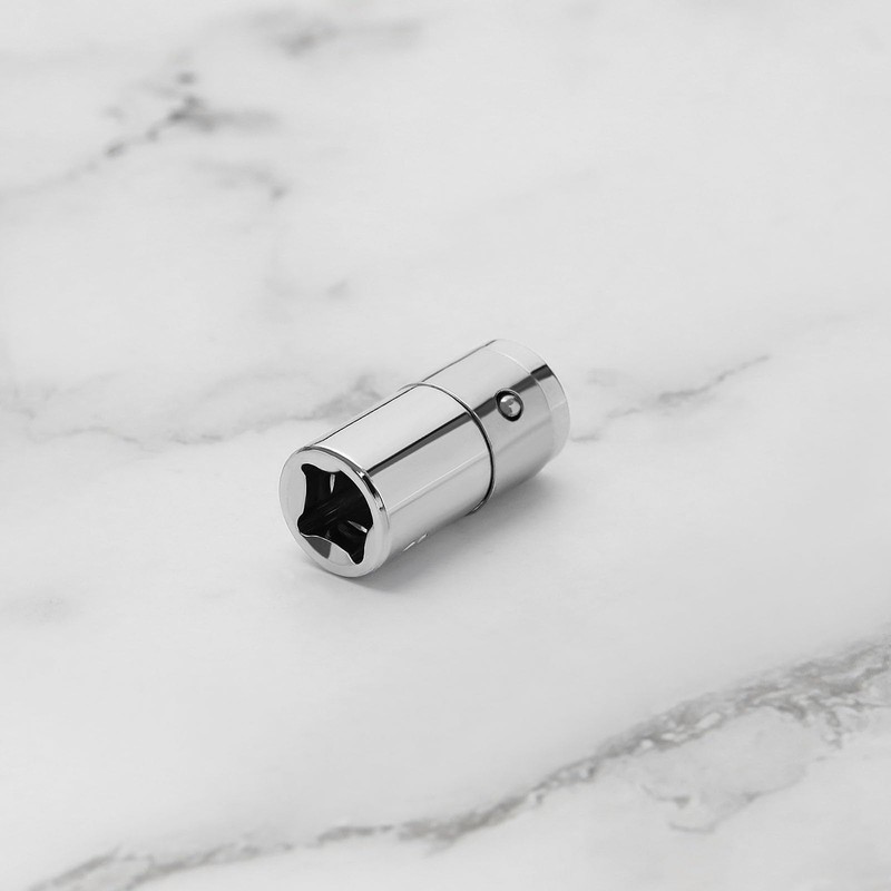 2 Pcs Square Hole to Hex Converter Metal 1/4" Drive