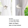 Magnetic Curtain Tiebacks 1 Pair Curtain Clips Rope Holdbacks Moon
