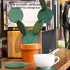 7 Pcs Cactus Coaster Set Cute Funny Green Cactus Coaster