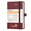 POPRUN Calendar 2026 Daily Planner Hardcover 16 x 10.5 cm,