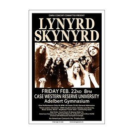 Raw Sugar Art Studio Lynyrd Skynyrd 1974 Cleveland Concert Poster