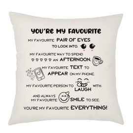 Weosan You Are My Favourite Cushion Cover for Couple Wife Husband Birthday Valentines Day Christmas for Her/Him 45x45 cm Pillow Cover Home Decor (My Favourite)