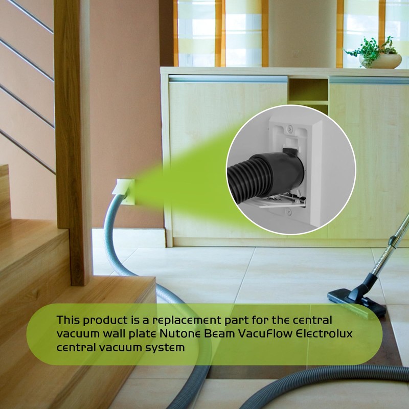 Central Vacuum Square Door Low Volt Inlet Wall Plate for