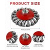 Rocaris 36 Pack 4 Inch Wire Wheel for 4 1/2