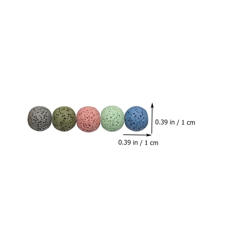 jojofuny 40pcs Volcanic Loose Beads Spacer Beads for DIY Jewelry
