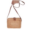 BESPORTBLE Woven Rattan Crossbody Bag for Women Square Rattan Purse