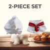 1 Set White Small Dogs Hat Photography Prop Funny Chef