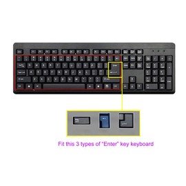 Silicone Keyboard Cover Skin for Standard Size Computer/Desktop/PC with 104/107 Keys Keyboard, Universal Standard Keyboard Cover - Black