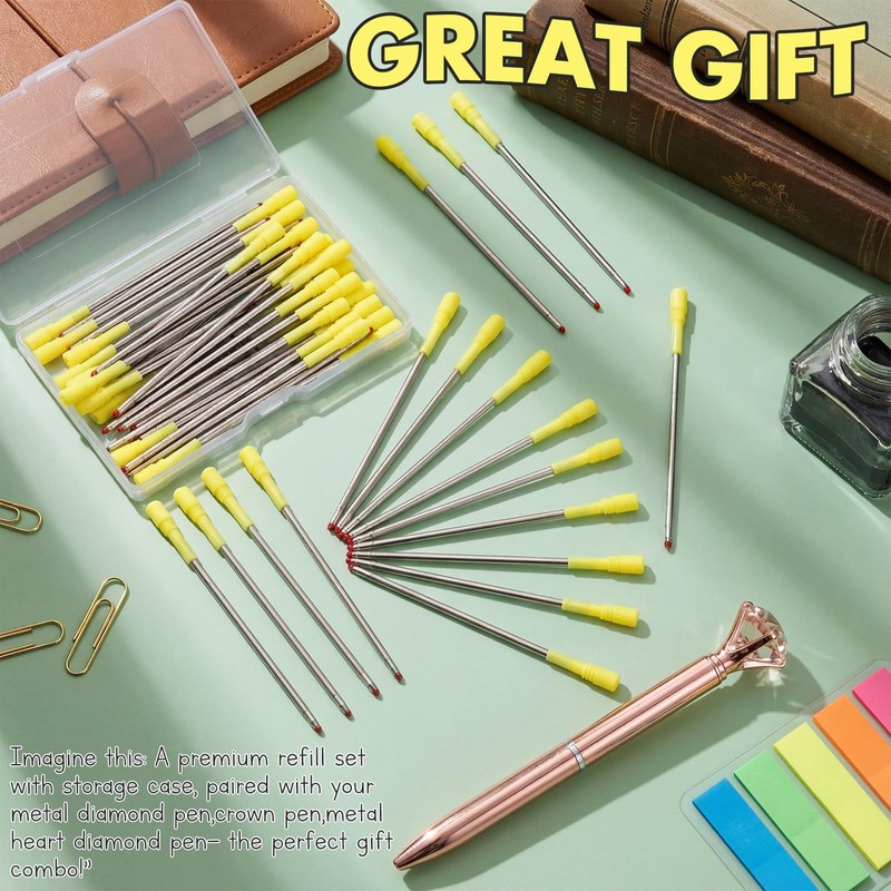 Sherr 50 Pcs 3.23 Inch Ballpoint Pen Refills Bulk 1
