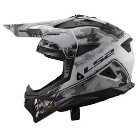 LS2 Helmets Gate II Full Face MX Motorcycle Helmet (Matte Carbine Tonal Gray/Black - Large)