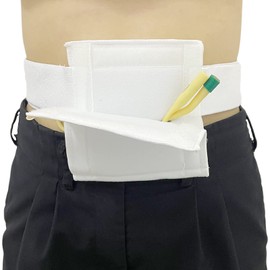 G Feeding Belt Holder for PD Ileostomy Ostomy Patient Care - Peritoneal Abdominal Tube Pad Cover, Fits 30"~46" Waist