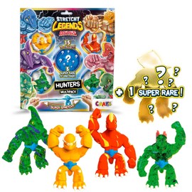 CRAZE Stretchy Legends Minis Multipack Hunters - 5 x Elastic Action Figures for Children, Sticky & Stretchy Superhero Figures to Collect