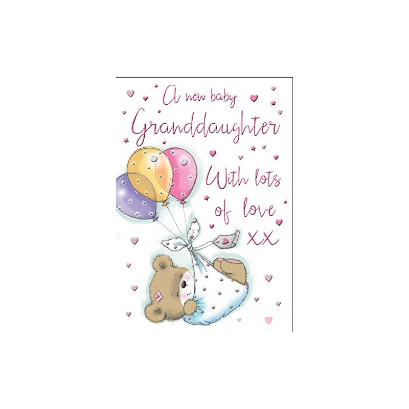 Regal Publishing Baby Card Birth of Granddaughter - 9 x