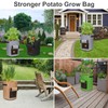 DiCandle 4 Pack 10 Gallon Potato Growing Bags with Flap,