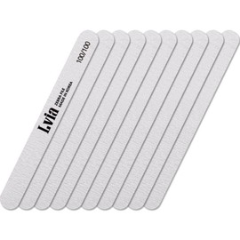 Elvia 100100 Zebra flat nail file, 10 pieces, gray / 엘비아 100100 지브라 일자 손톱 파일, 10개, 회색