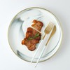 Pokini Marble Gold Rim Dinnerware Sets, Porcelain Plates and Bowls