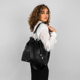 Expatrié Sarah Medium Women's Bag - Handbag Made of Vegan PU Leather - Shoulder Bag for City, Business, Leisure - Simple & Stylish, black