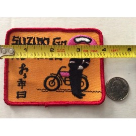 Suzuki Go Sideways Vintage Patch NOS Motorcycles Biker 70s Rat Hot Rod Funny
