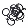 20PCS 25MM Black Metal Curtain Ring with Eyelet and 20pcs
