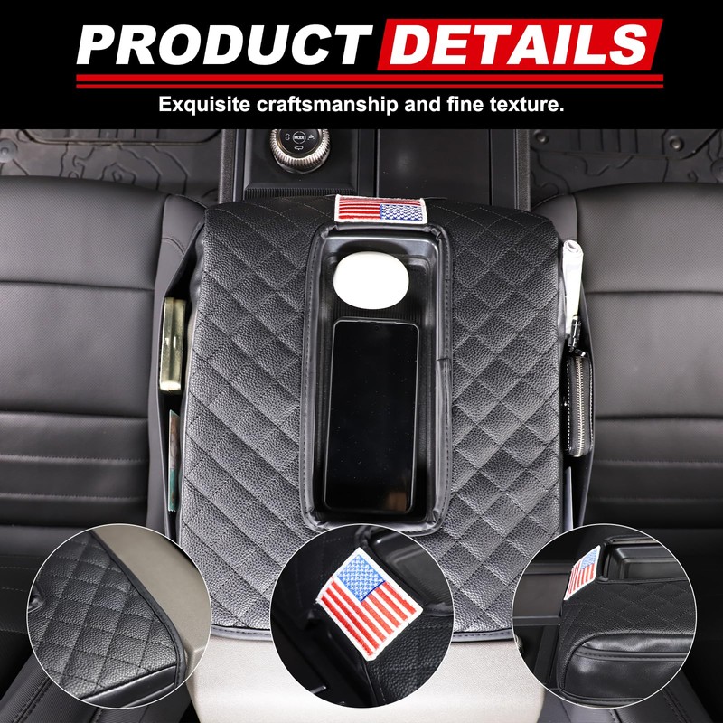 Suetlcoity Upgraded Center Console Cover for Hummer EV Accessories Microfiber