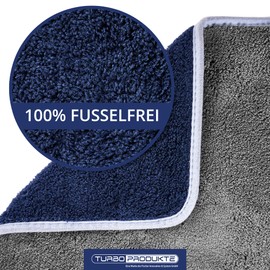 TURBO PRODUKTE Mikrofaser Poliertücher Trockentücher | für Auto & Motorrad | Lackpolierung, Innenraumreinigung und Felgenpflege | waschbar | 3er Set